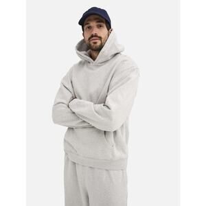 MATE the Label Men's Organic Fleece Hoodie Heather Grey Medium Lounge Casual